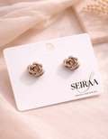 Creamy White Rose Stud Earring