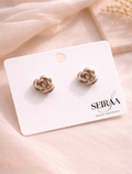 Light Brown Rose Stud Earring