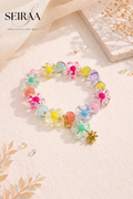 Floral Green Beaded Bracelet