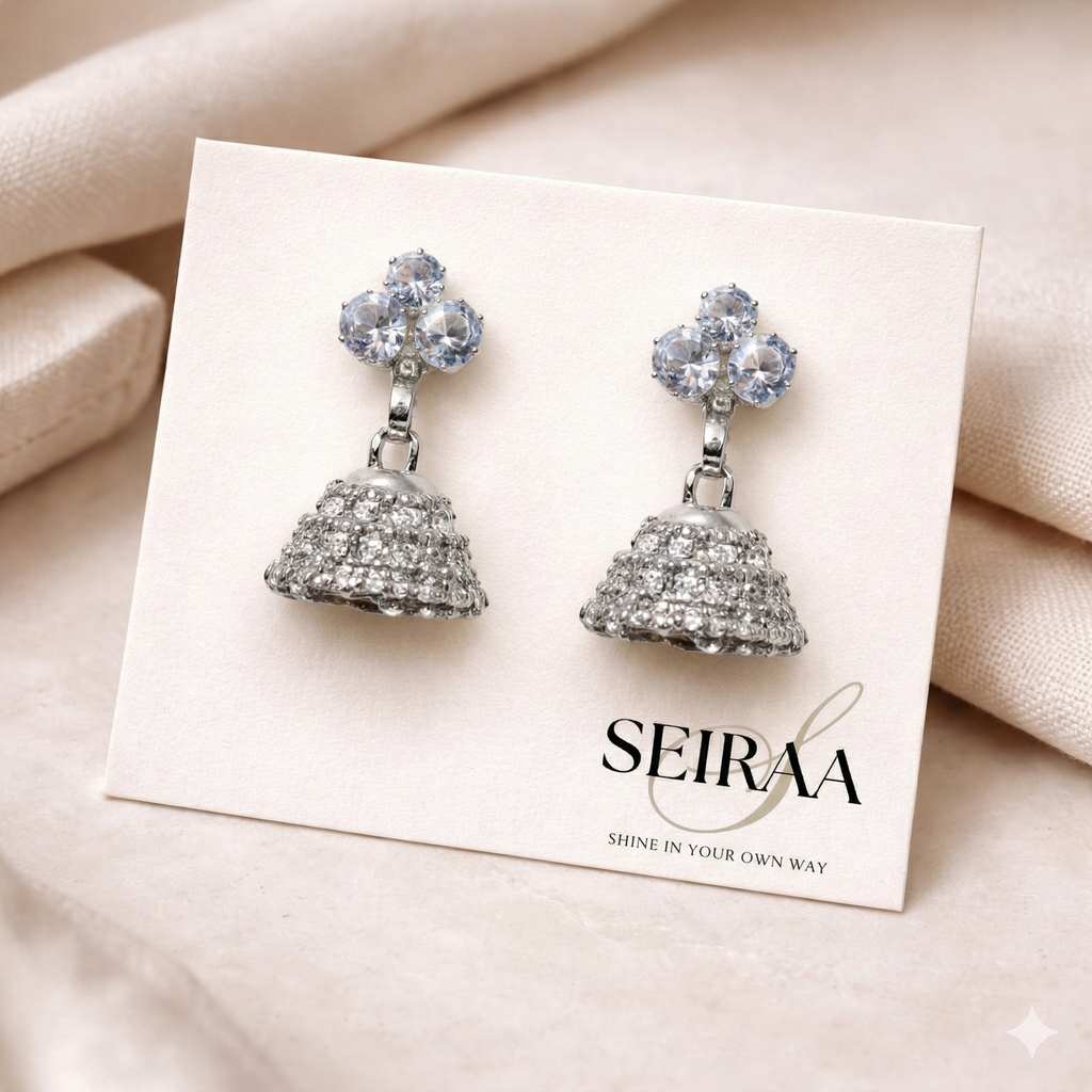 Crystal Jhumka Earrings