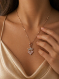 Elegant Crown Pendant Necklace