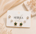 Turtle Enamel Stud Earrings Combo
