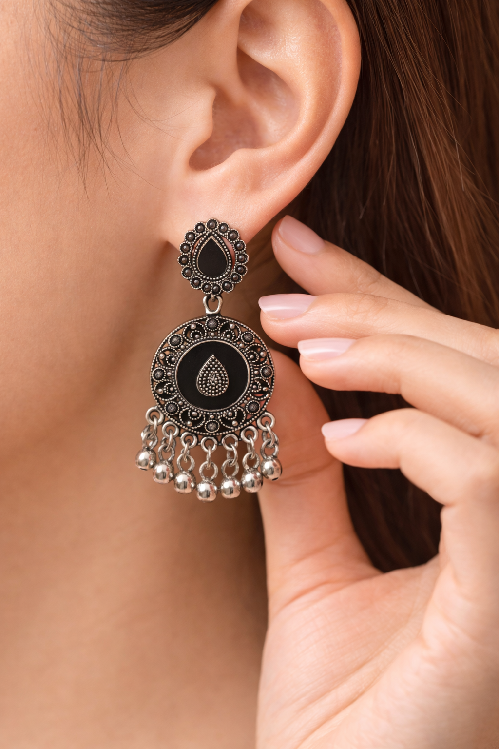 Elegant Oxidised Earrings